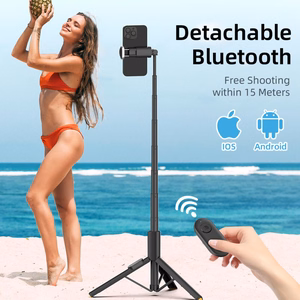 TECH-PROTECT L09S BLUETOOTH SELFIJU NŪJA AR TRIJKĀJI MELNS