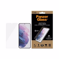 PanzerGlass E2E Microfracture antibakteriālais stikls Samsung Galaxy S22 - ar melnu rāmi