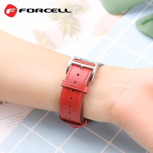 Ремешок для Apple Watch Forcell F-Design FA20 с отверстиями эко-кожа 42 / 44 / 45 / 49 мм чёрный