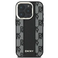 DKNY Rūtainais raksts magnētiskais iPhone 16 Pro Max viedtālruņa apvalks - melns