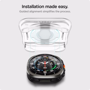 Spigen Glas.TR EZ Fit rūdīts aizsargstikls Samsung Galaxy Watch Ultra (47mm) - caurspīdīgs (2 gab. komplekts)