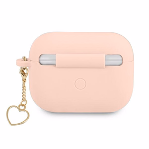Guess GUAPLSCHSP AirPods Pro apvalks rozā silikona Charm Heart kolekcija