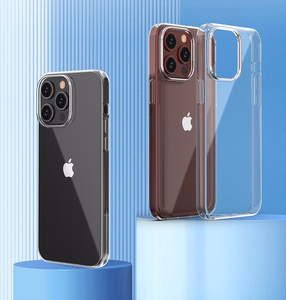 iPhone 15 Pro Max case from the Ultra Clear series in transparent color
