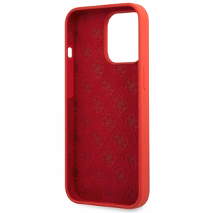 Viedtālruņa apvalks Guess GUHCP13XLSLMGRE iPhone 13 Pro Max 6.7" sarkana/bordo cietais apvalks Silikona Vintage Zelta Logotips