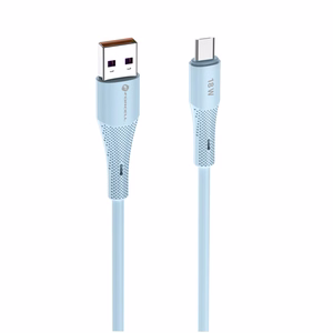 Kabelis FORCELL F-ENERGY C341 USB A uz Micro USB QC3.0 2,4A 18W Silikons 1 m zils (m)
