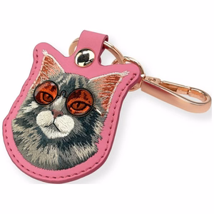 Nimmy Glasses Cool and Cute Cat izsekošanas ierīces maciņš, rozā
