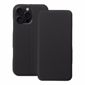 FOLIO sānu magnētiskais grāmatas tipa viedtālruņa apvalks, paredzēts IPHONE 16 PRO MAX, melns