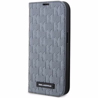 Karl Lagerfeld KLBKP14XSAKLHPG iPhone 14 Pro Max 6.7" Viedtālruņa apvalks sudraba sudraba Saffiano Monogrāms