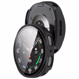 Tech-Protect Defense 2-Pack maciņš modelim Samsung Galaxy Watch 44mm – caurspīdīgs un matēts melns