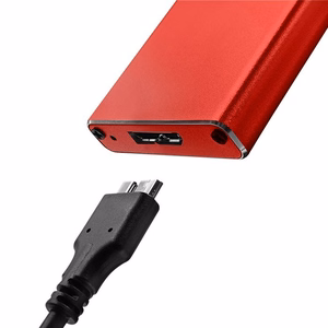 Qoltec 51831 korpuss | M.2 SSD | SATA | NGFF | USB 3.0 | Super speed 5Gb/s | 2TB | sarkans