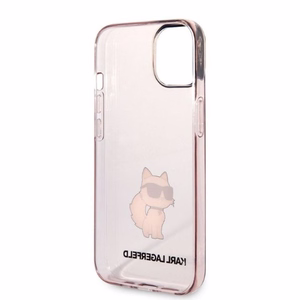 Karl Lagerfeld KLHCP14MHNCHTCP iPhone 14 Plus 6.7" rozā/rozā cietais viedtālruņa apvalks Ikonik Choupette