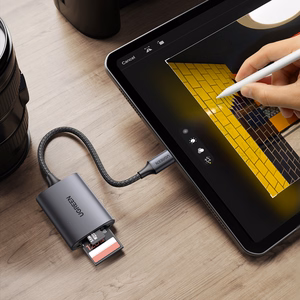 Ugreen CM401 USB-C 5Gb/s SD/TF karšu lasītājs - pelēks