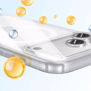 Benks magnētiskais Crystal viedtālruņa apvalks Iphone 17 Pro caurspīdīgs (ar kameras vadības pogu)