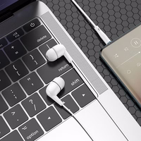 HOCO vadu austiņas Jack 3,5 mm ar mikrofonu M97 balta