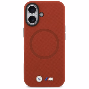 BMW M FW Metal Logo MagSafe futrālis iPhone 17 - Sarkans
