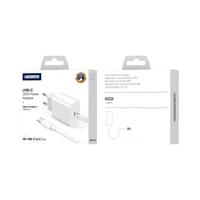 Lādētājs Jellico AK180 20W USB-C + USB-C uz USB-C kabelis 1.0m, balts