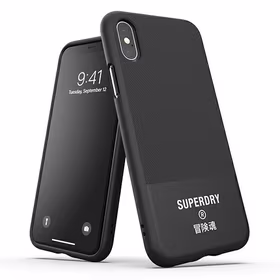 SuperDry Formēts Canvas iPhone X/Xs Maciņš melns 41544