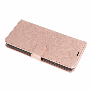 MEZZO grāmatas apvalks XIAOMI Redmi Note 14 5G mandala rozā zelts