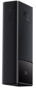 Baseus EnerFill FP41 30000mAh 22.5W portatīvais lādētājs ar Baseus Simple USB-A - USB-C 3A 30cm kabeli - melna