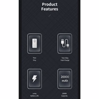 Ārējā baterija Power Bank Awei P6K 5V/2.1A 20000mAh melna