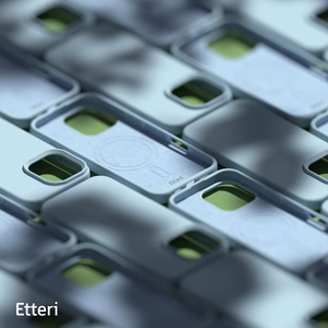 Etteri силиконовый Mag чехол iPhone 16 Pro 6,3" голубой