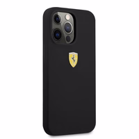 Ferrari FESSIHMP13LBK iPhone 13 Pro / 13 6.1 ciets apvalks silikona MagSafe melns