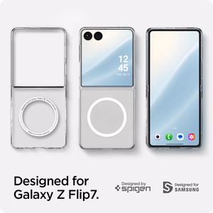 Spigen AirSkin Mag MagSafe Case for Samsung Galaxy Z Flip 7 - Clear and White