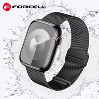 FORCELL F-DESIGN FA14 magnētiskā nerūsējošā tērauda siksniņa APPLE pulkstenim 38 / 40 / 41 mm melna