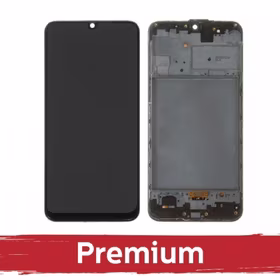LCD Displejs Saderīgs ar Samsung M315 M31 / M217 M21s Melns ar frame OEM
