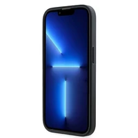 Karl Lagerfeld Diagonal Quilted Script viedtālruņa apvalks iPhone 14 Pro - melns