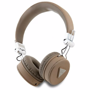 Guess Bluetooth ENC GUBH70PGTSPSW brūnas graudainas klasiskās apaļās formas austiņas