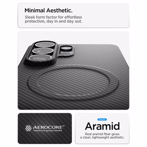 Spigen AirSkin Aramid Mag MagSafe maciņš priekš Samsung Galaxy S26 Ultra - melns