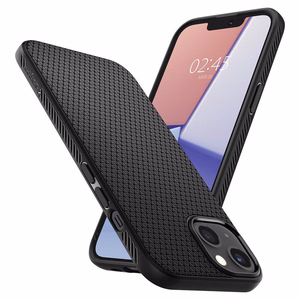 Spigen Liquid Air viedtālruņa apvalks iPhone 13 mini - matēti melns
