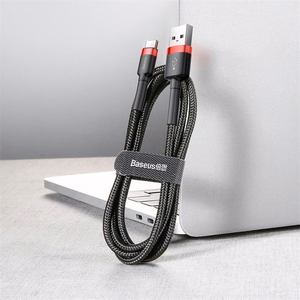 Baseus kabelis Cafule USB - USB-C 2,0 m 2A sarkans-melns