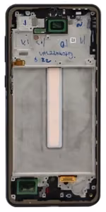 LCD screen Samsung A336 A33 5G 2022 ar touch screen un frame Melns OLED (real size)