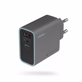 Cuktech CUKAD653EUGR 65W GaN sienas lādētājs 2 x USB-C 1 x USB-A - pelēks