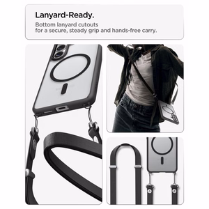 Spigen Ultra Hybrid Mag MagSafe maciņš priekš Samsung Galaxy S26 Plus caurspīdīgs melns