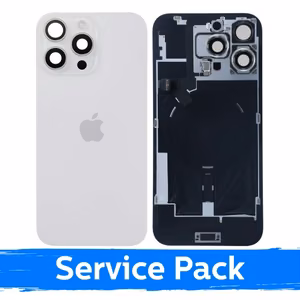 Aizmugurējais vāciņš, kas piemērots Apple iPhone 16 Pro Max / Baltais titāns / (Service Pack)