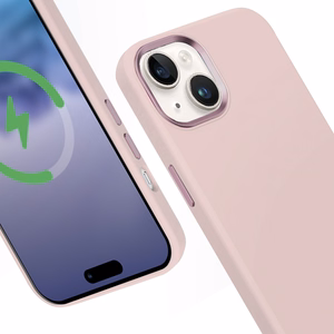 Crong Color Cover LUX Magnetic vāciņš ierīcei iPhone 15 Plus, saderīgs ar MagSafe, rozā