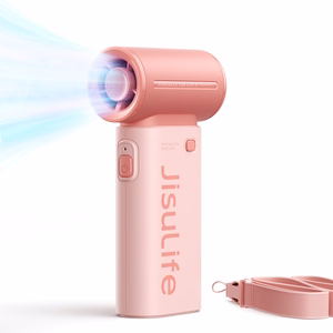 Jisulife Life9 3600 mAh pārnēsājams rokas mini USB ventilators-pūtējs, rozā