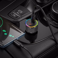 Automobiļa lādētājs Hoco 2 x USB C QC PD 50W NZ14B melns