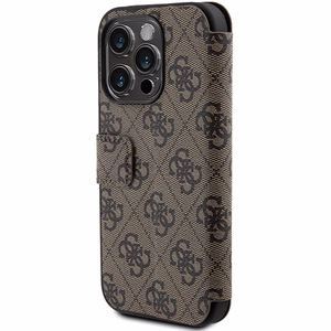 Guess 4G Metal Logo apvalks iPhone 15 Pro - brūns