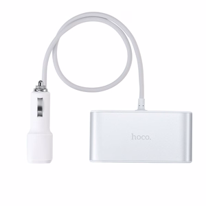 Car socket splitter Hoco Z13 with 2 USB port and 3 plugs