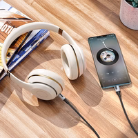 Audio kabelis Borofone BL19 USB-C uz 3,5 mm melns