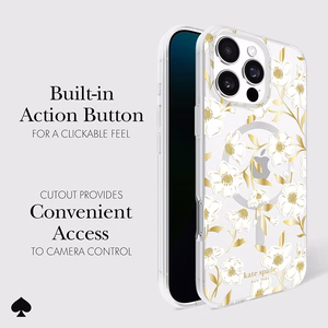Kate Spade New York Protective Gems MagSafe - Case for iPhone 16 Pro Max (Sunshine Floral)