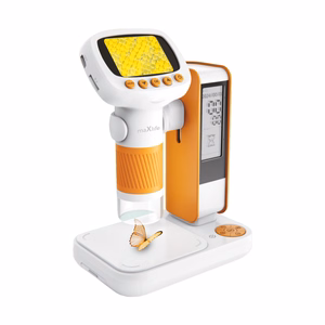 Maxlife MXDM-200 digitālais mikroskops ar statīvu, oranžs