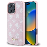 Guess peonijas skripts magnētiskais viedtālruņa apvalks iPhone 16 Pro Max - rozā