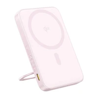 Baseus portatīvais lādētājs ar statīvu PicoGo Qi2 5000mAh 20W (rozā)
