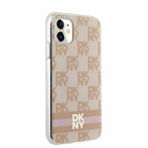 DKNY IML Checkered Mono Pattern & Printed Stripes MagSafe чехол для iPhone 11 / Xr - розовый