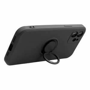 Silikona maciņš ar gredzenu Xiaomi Redmi Note 15 5G melns